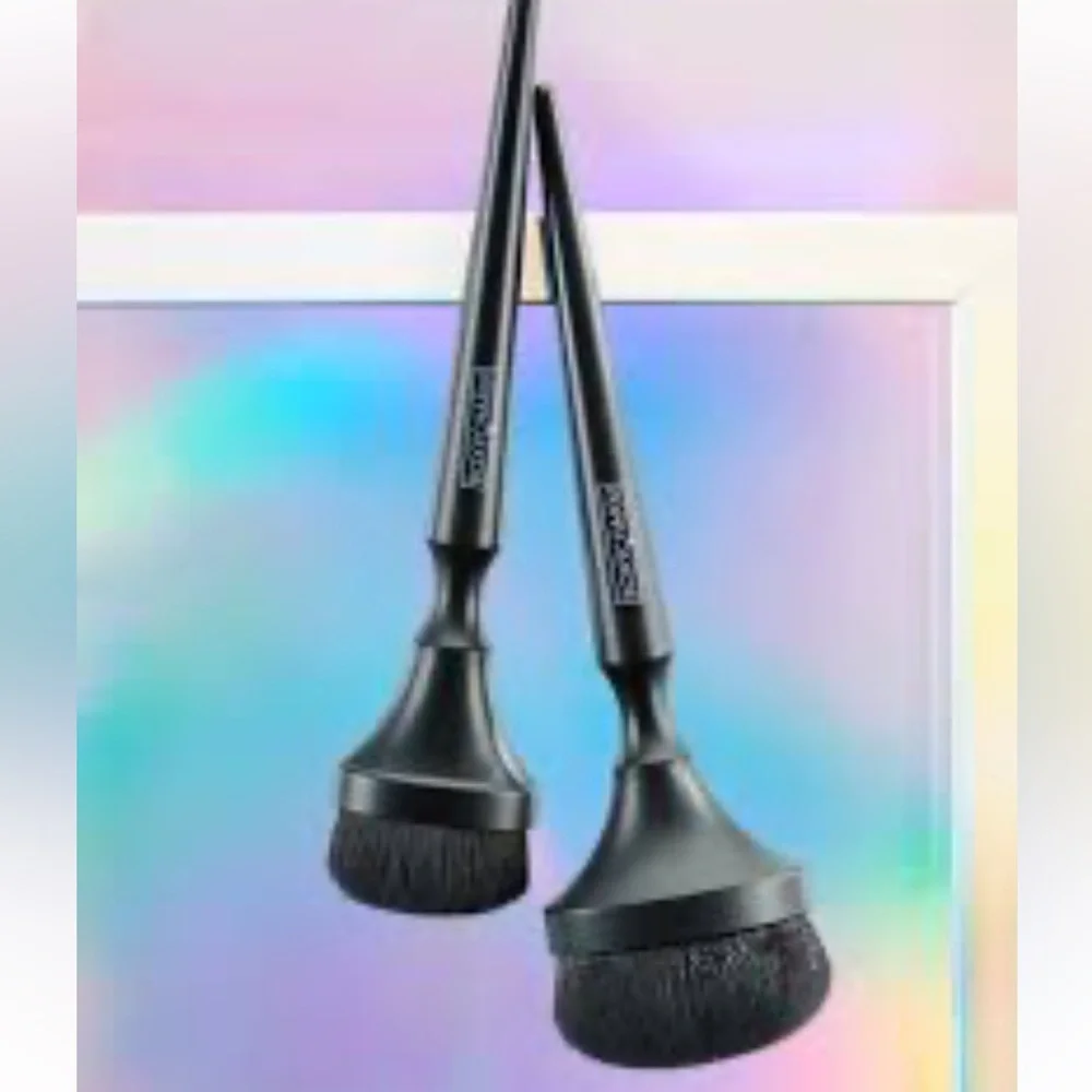 Boxycharm x Complex Culture Plush Powder & Contour Brush Set - Black (2pc